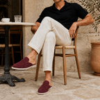 Men's Maroon Open-Back Moc-Toe Loafers – Bruce & Co Vellaro – image 7