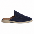 Men's Navy Open-Back Moc-Toe Loafers – Bruce & Co Vellaro – image 1