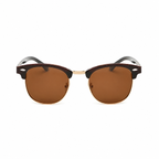 Bruce & Co VIENNA amber frame brown polarized lens front view on pure white