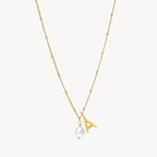 Bruce & Co Initial & Pearl Necklace