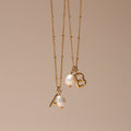 Bruce & Co Initial & Pearl Necklace