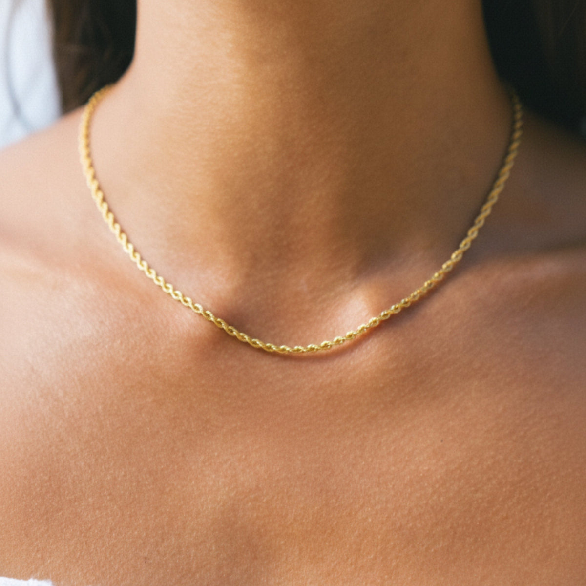 Bruce & Co Calvi – Rope Chain Necklace, 2 mm × 39 cm