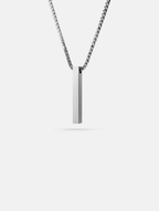 Bruce & Co Linea – Long Bar Pendant Necklace, 40 mm, Stainless Steel