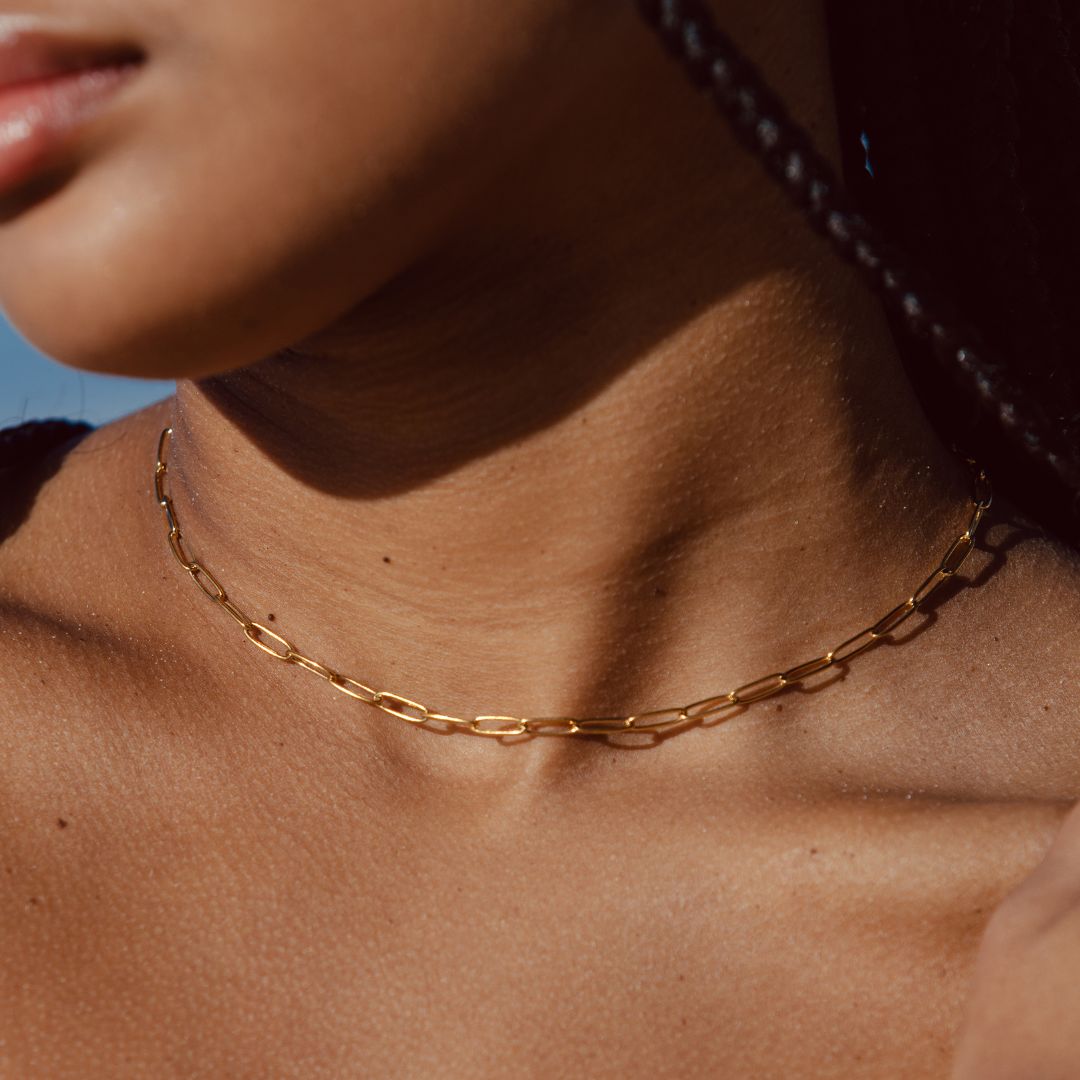 Bruce & Co Cozumel – Paperclip Chain Choker, 3 mm × 39 cm