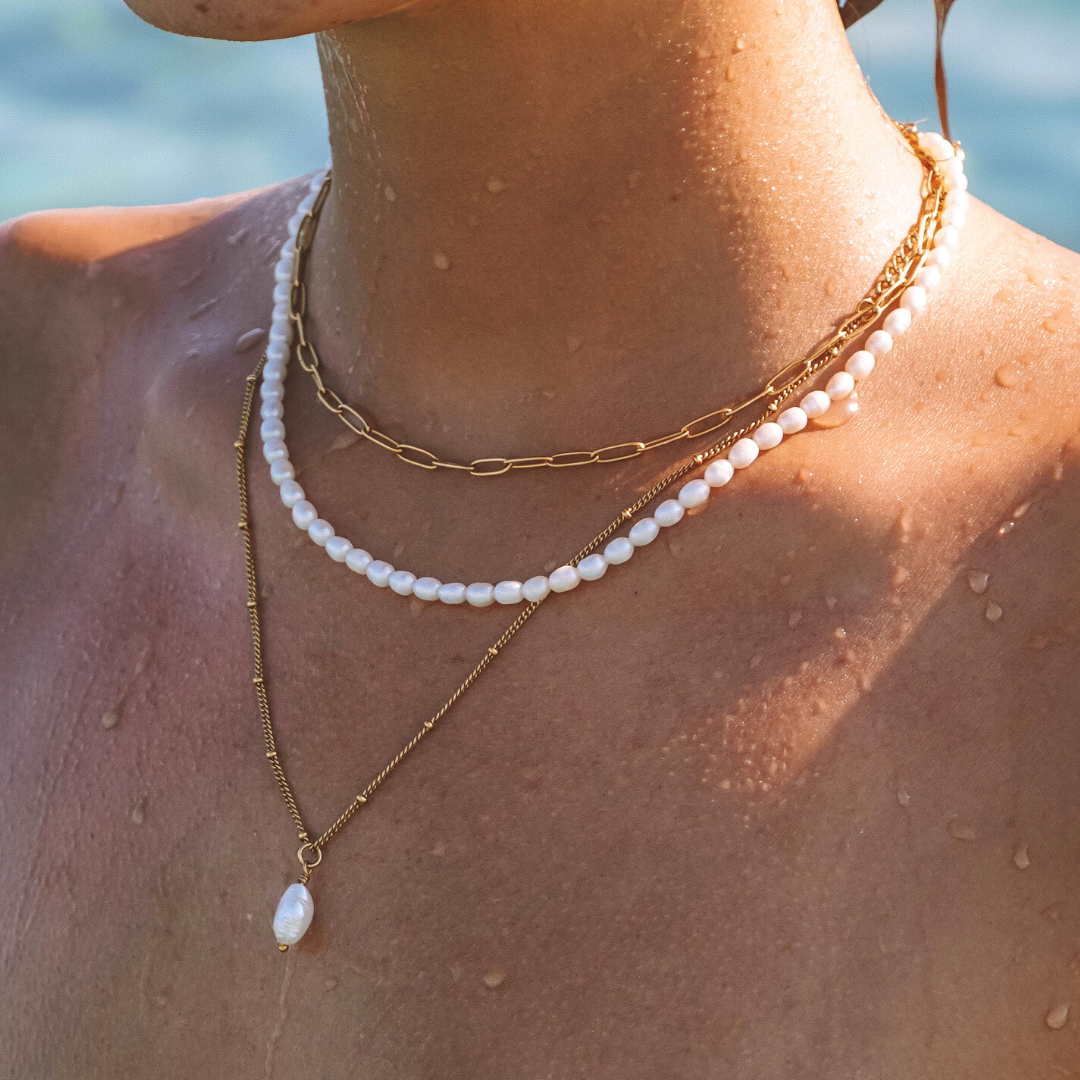 Bruce & Co Cozumel – Paperclip Chain Choker, 3 mm × 39 cm