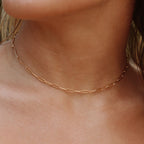 Bruce & Co Cozumel – Paperclip Chain Choker, 3 mm × 39 cm