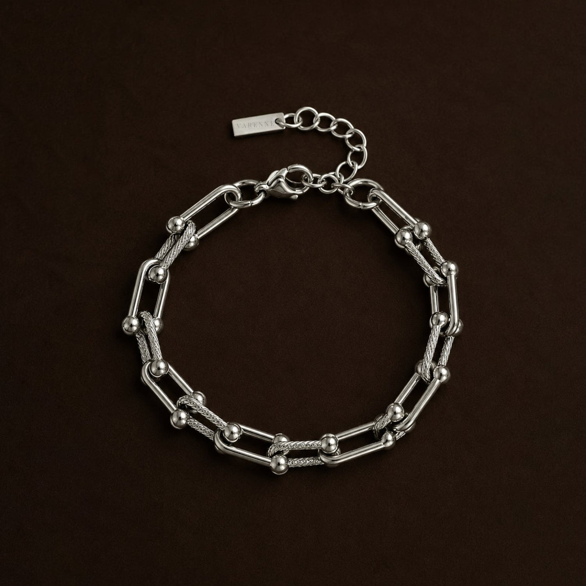 Bruce & Co Island Links – Paperclip Link Bracelet, Steel
