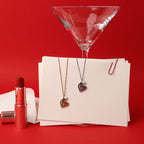 Bruce & Co Valentine – Textured Heart and Pearl Necklace