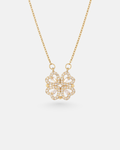 Bruce & Co Lucky Hearts – Convertible Clover and Four Hearts Necklace, Gold-Tone