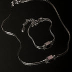 Bruce & Co Lune – Mother-of-Pearl Pendant Necklace, Stainless Steel