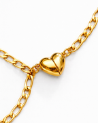 Bruce & Co Magnetic Heart Cuban Chain Bracelet Set, 2 Pieces, Gold-Tone