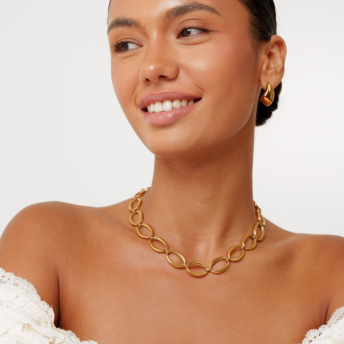 Bruce & Co Ibiza – Chunky Oval Link Choker, 15.4 mm