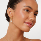 Bruce & Co Isola – Freshwater Pearl Drop Hoop Earrings