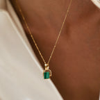 Bruce & Co Green Malachite Pendant Necklace, 45 cm