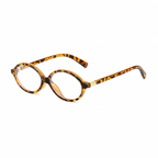 MARRAKECH oval sunglasses Havana clear angle