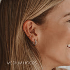 Bruce & Co Classic Plain Hoop Earrings, 14–21 mm