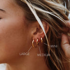 Bruce & Co Classic Plain Hoop Earrings, 14–21 mm