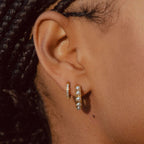 Bruce & Co Mother-of-Pearl Half-Hoop Earrings, 18 mm