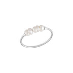 Bruce & Co Five Freshwater Pearl Ring, Steel