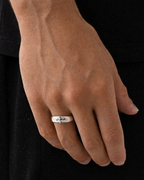 Bruce & Co Minimal Cross Adjustable Open Ring, Silver-Tone Copper