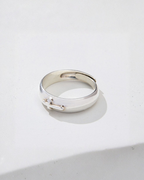 Bruce & Co Minimal Cross Adjustable Open Ring, Silver-Tone Copper