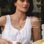 Bruce & Co Saint Christopher Coin Necklace with Pearl