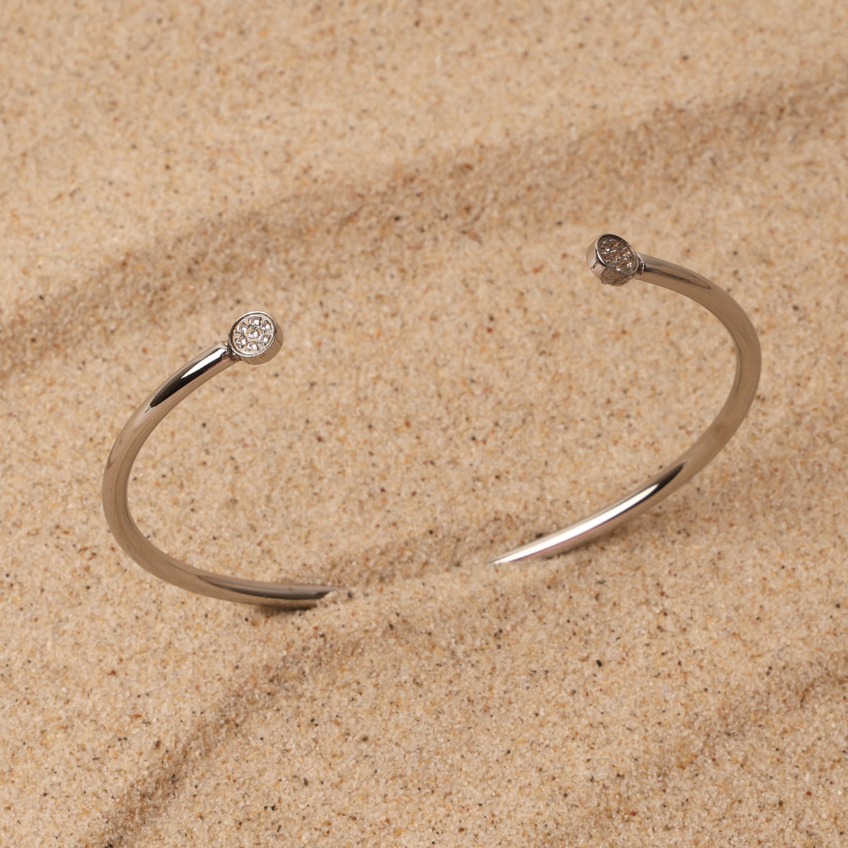 Bruce & Co Mirari – Pavé Disc End Cuff Bracelet