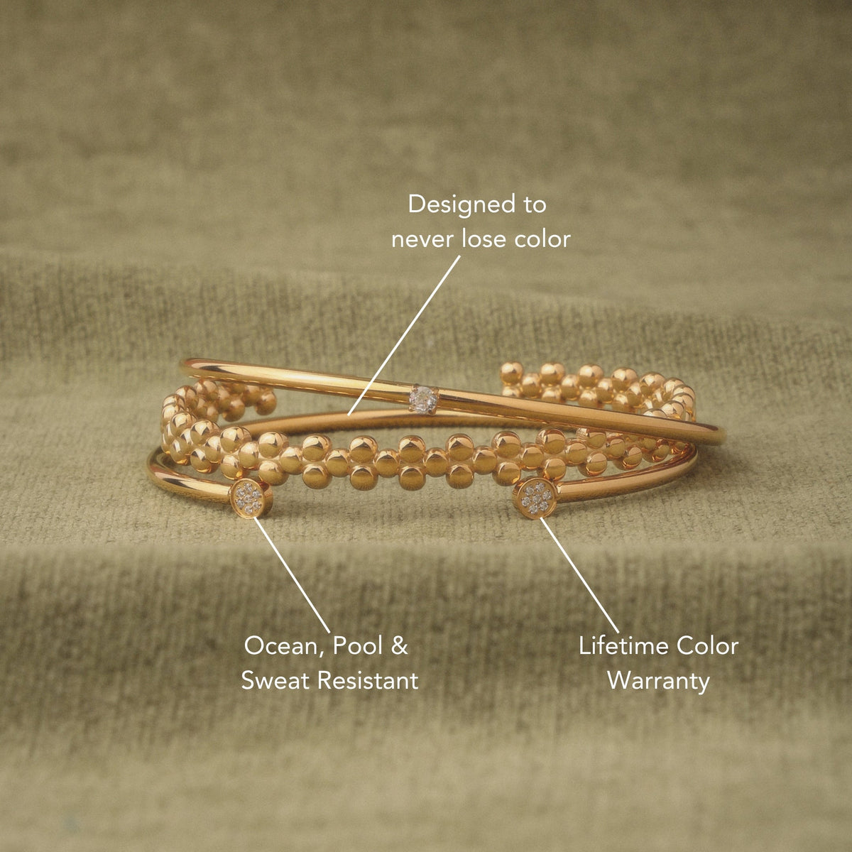 Bruce & Co Mirari – Pavé Disc End Cuff Bracelet