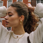 Bruce & Co Louvres – Sculptural Double Oval Drop Earrings