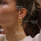 Bruce & Co Louvres – Sculptural Double Oval Drop Earrings