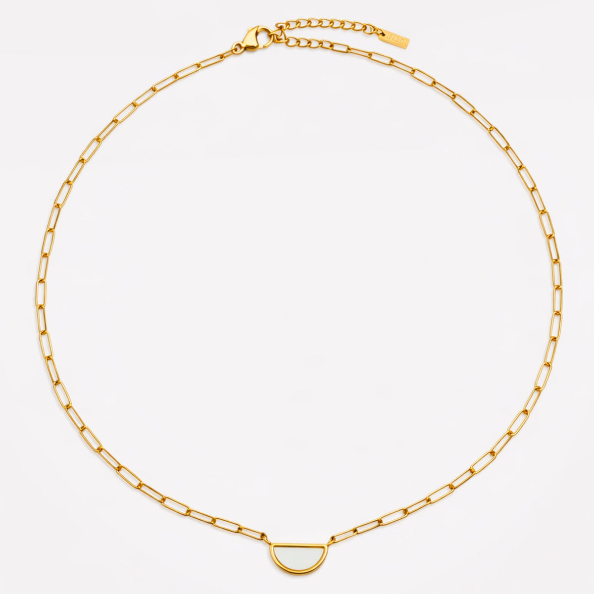 Bruce & Co Muse – Mother of Pearl Paperclip Choker