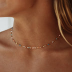 Bruce & Co Rainbow Enamel Choker Necklace, 39 cm