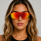 NASH Sunset Red Lightweight Shield Sunglasses 5