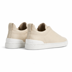 Bruce & Co Norvane beige minimalist slip-on sneakers rear view