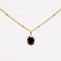 Bruce & Co Oval Black Cubic Zirconia Pendant Necklace