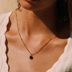 Bruce & Co Oval Black Cubic Zirconia Pendant Necklace