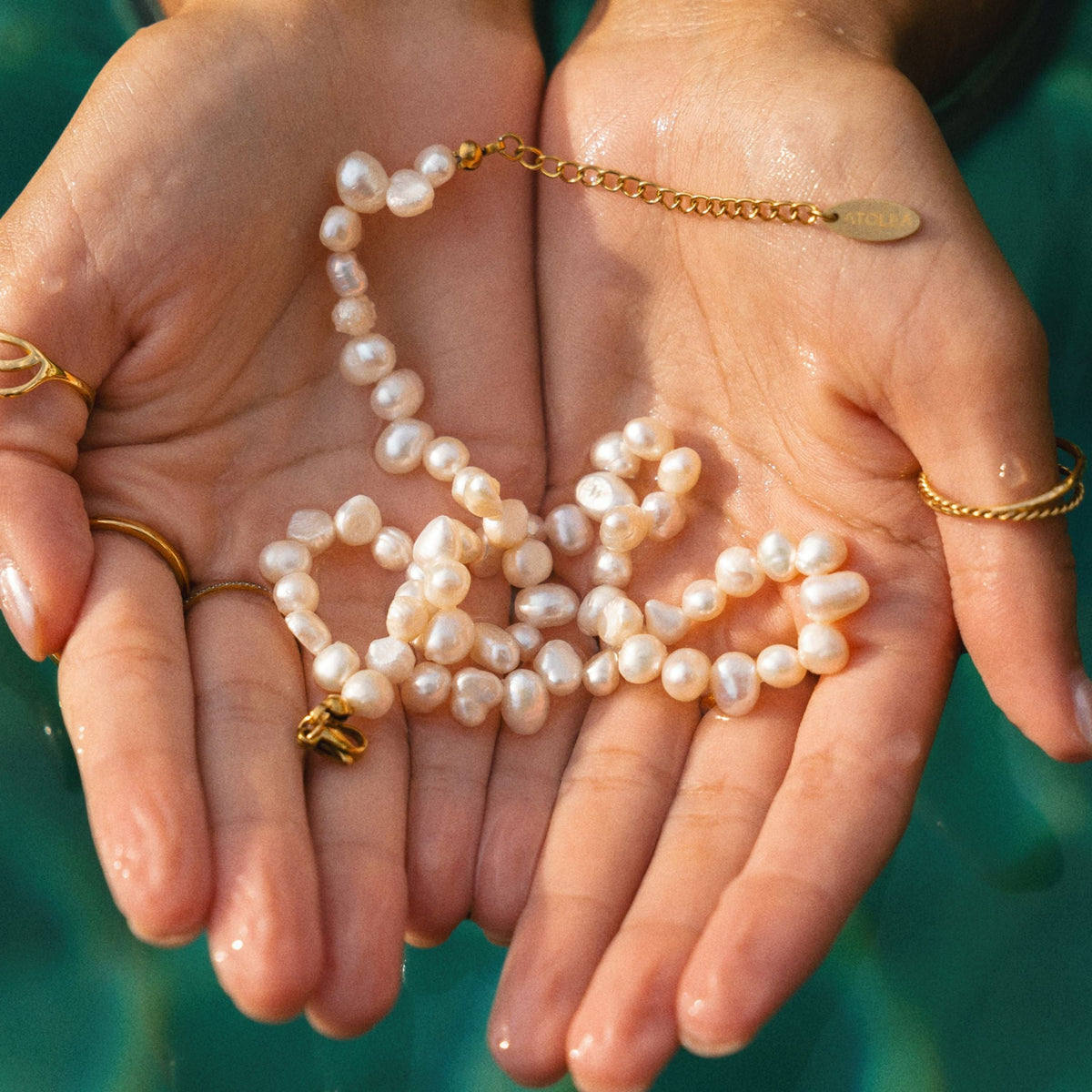 Bruce & Co Sunseeker – Irregular Freshwater Pearl Choker, 36–41 cm