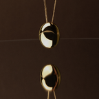 Bruce & Co Polished Pebble Pendant Necklace, Steel