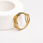 Bruce & Co Ocean – Triple Wave Band Ring