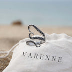 Bruce & Co Adjustable Octopus Tentacle Ring, Stainless Steel
