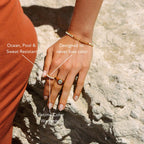 Bruce & Co Opal Row Band Ring, Stainless Steel
