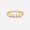 Bruce & Co Opal Row Band Ring, Stainless Steel