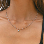 Bruce & Co Oval Simulated Opal Pendant Necklace, 45 cm