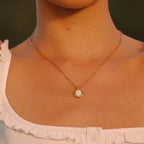 Bruce & Co Aura – Opal Bezel Paperclip Necklace