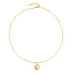 Bruce & Co Aura – Opal Bezel Paperclip Necklace