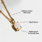 Bruce & Co Oval Simulated Opal Pendant Necklace, 45 cm