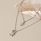 Bruce & Co Simulated Opal Turtle Necklace, 45 cm