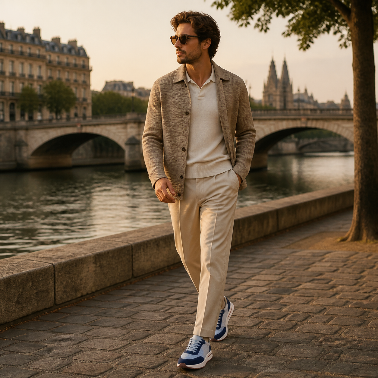 Men's Bruce & Co Orvessa baby blue and navy mesh casual sneakers – promenade lifestyle