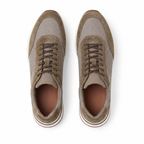 Men's Orvessa taupe mesh casual sneakers – top view