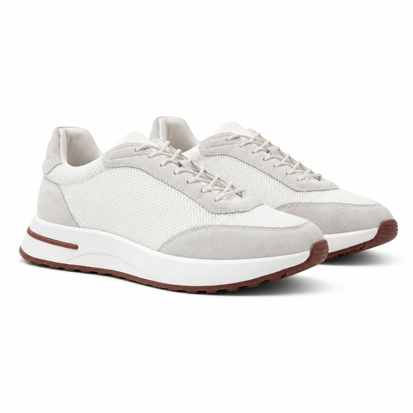 Orvessa White sneakers three-quarter pair